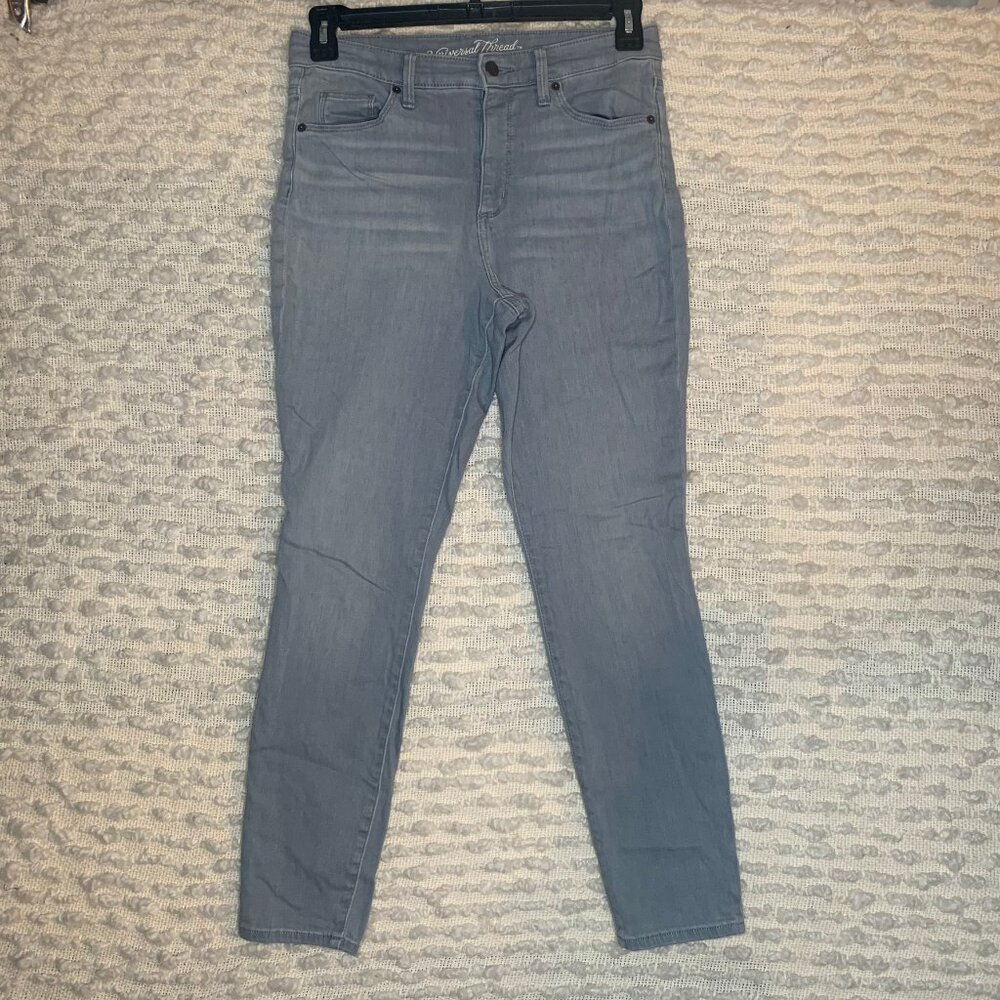 UNIVERSAL THREAD WOMENS 8 REGULAR HIGH RISE SKINNY LIGHT BLUE STRETCHY CASUAL CO